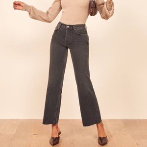 Reformation Fawcett High Rise Jeans - Monterrey Black